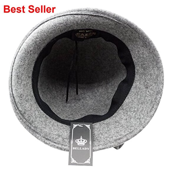 100% Wool Vintage Felt Bucket Hat with Drawstring Ribbon main image 4
